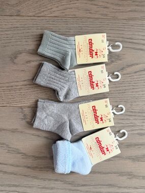 Condor Baby Boy Crew Socks Bundle - Blue & Grey (4-Pack)